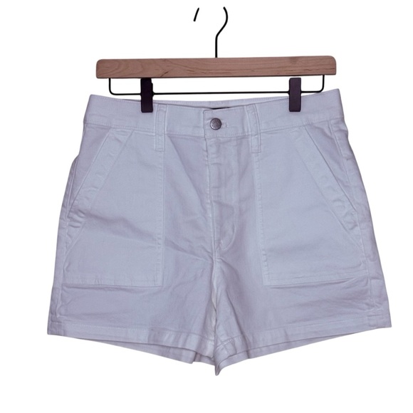 J. Crew Utility Denim Women's White Cargo Shorts NWT 28 - Picture 2 of 8